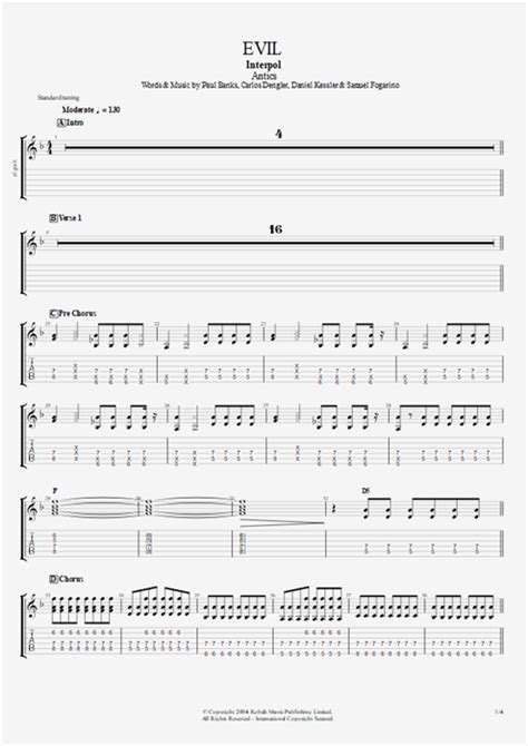 Interpol Chords & Tabs for Guitar, Ukulele, Bass, Drums at。